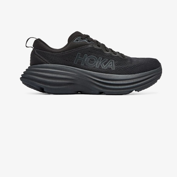 HOKA Bondi 8 Black Running Shoes NIB Sz 6.5 - Picture 4 of 7